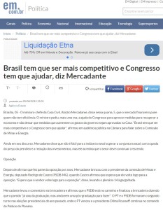 Brasil tem que ser mais competitivo e Congresso tem que ajudar  diz Mercadante   Politica   Estado de Minas